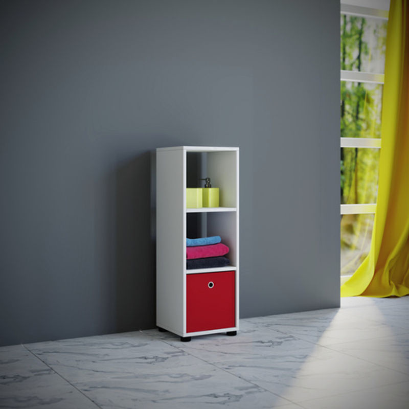 VCM Regal Benas aus Holzwerkstoff in Weiss, B/H/T: 30 x 93 x 31 cm - Bild 2