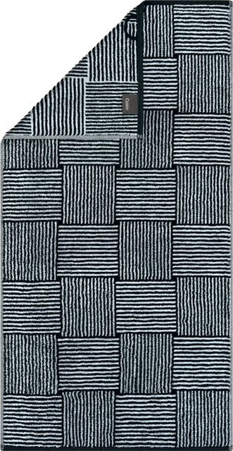Handtuch Cawo Black & White Chess in modernem Karo-Design aus Baumwolle - Bild 1