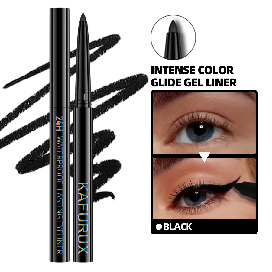KAFURUX Gel Eyeliner, Schwarz, Matt, Wasserdicht - Bild 5