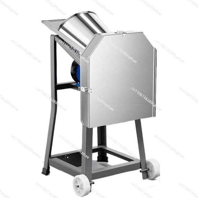 Elektrischer Grasschneider aus Edelstahl in Silber für Rinder und Schafe als Futtermaschine und Gemüsebrecher - Bild 1