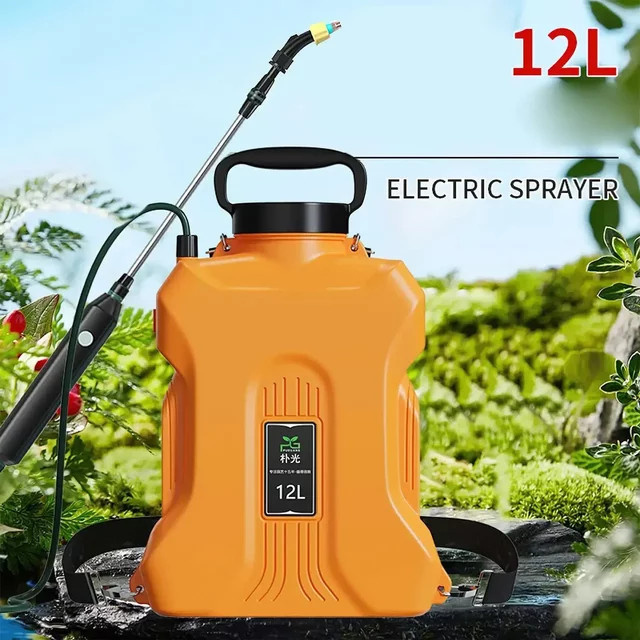Elektrisches Wasserzerstäuber-Gerät mit 12l Volumen, wiederaufladbare Akku-Gießkanne für die Landwirtschaft in Orange - Bild 1