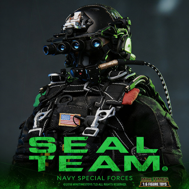 Echte Mini Times Toys SEAL TEAM Navy Special Forces M013, Action Figur, 1:6 Maßstab, 12'' - Bild 1