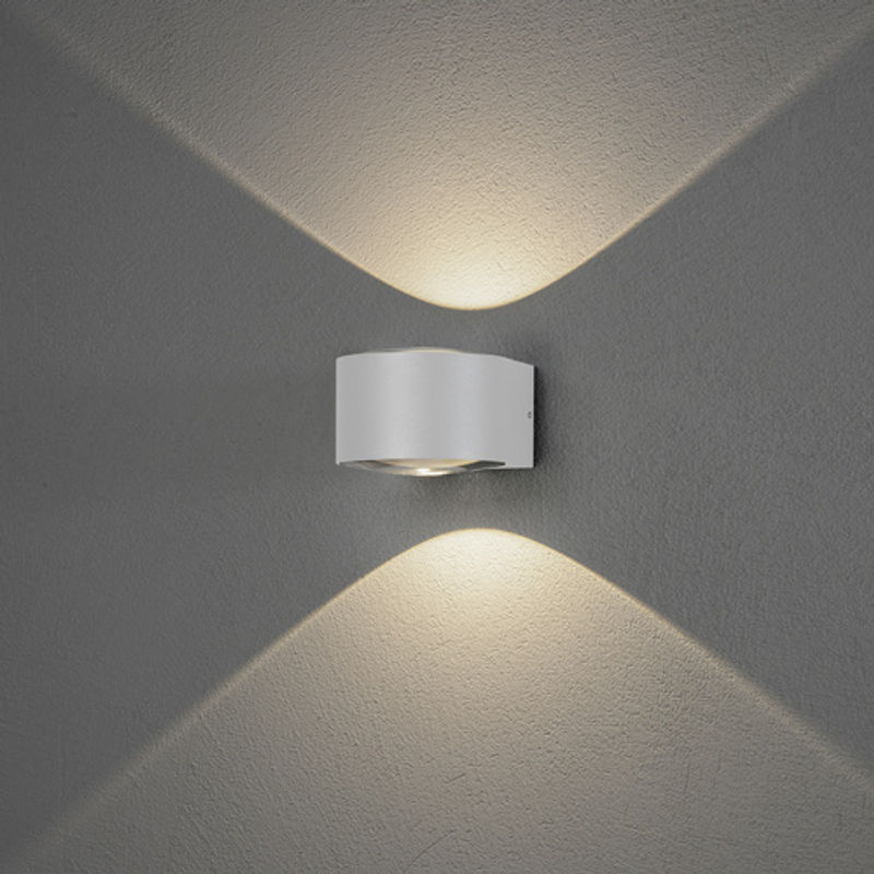 Konstsmide Gela Außenwandleuchte Weiß mit LED-Leuchtmittel B/H/T: 11 x 6,5 x 15,5 cm - Bild 3
