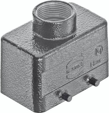 HARTING Tüllengehäuse 19 30 710 1421 in Schwarz und Grau aus Aluminiumdruckguss - Bild 1