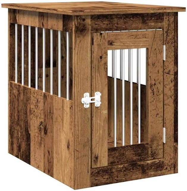 vidaXL Hundekäfig im Möbelstil in brauner Altholz-Optik, B/T/H: 45 x 62 x 59 cm - Bild 1