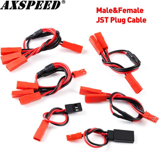 AXSPEED Stecker- und Buchsen-Set mit JST-Steckverbindern und Kabeln, 6-teiliges Set - Bild 1