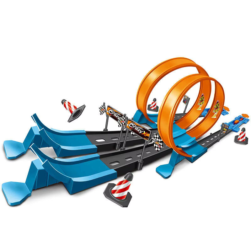 CONUSEA Stunt Speed Double Car Wheels Model Toys Racing Track DIY Set - Bild 2