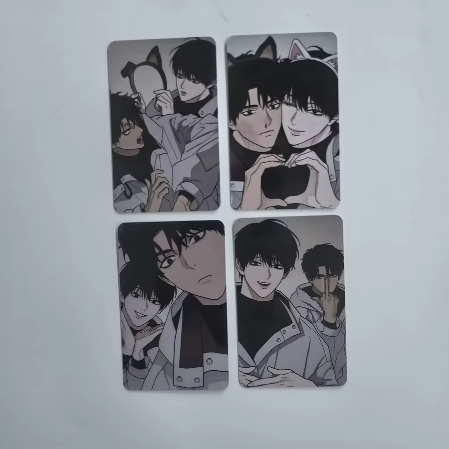 nbyinto Koreanisches Manhwa-Fotokarten-Set, 4-teiliges Set, Fantasy, 7,6 cm - Bild 2
