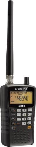 Albrecht AE75H Funk-Handscanner in Schwarz mit 300 Speicherplätzen, Close Call und 7 Service-Bändern - Bild 1