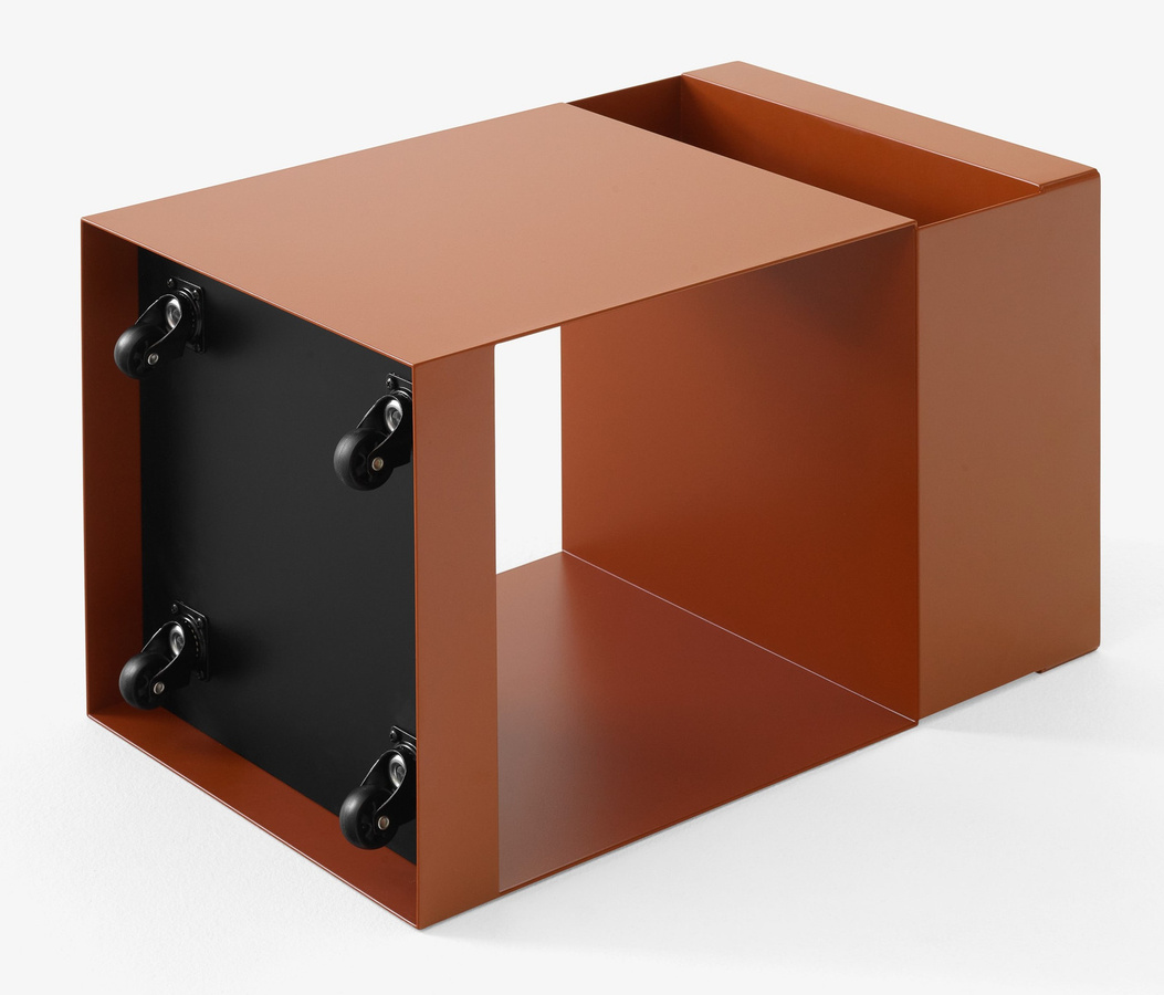 &Tradition Rotate Sc73 Beistelltisch in Rot mit Rollen und drehbarer Platte aus Metall - Bild 3