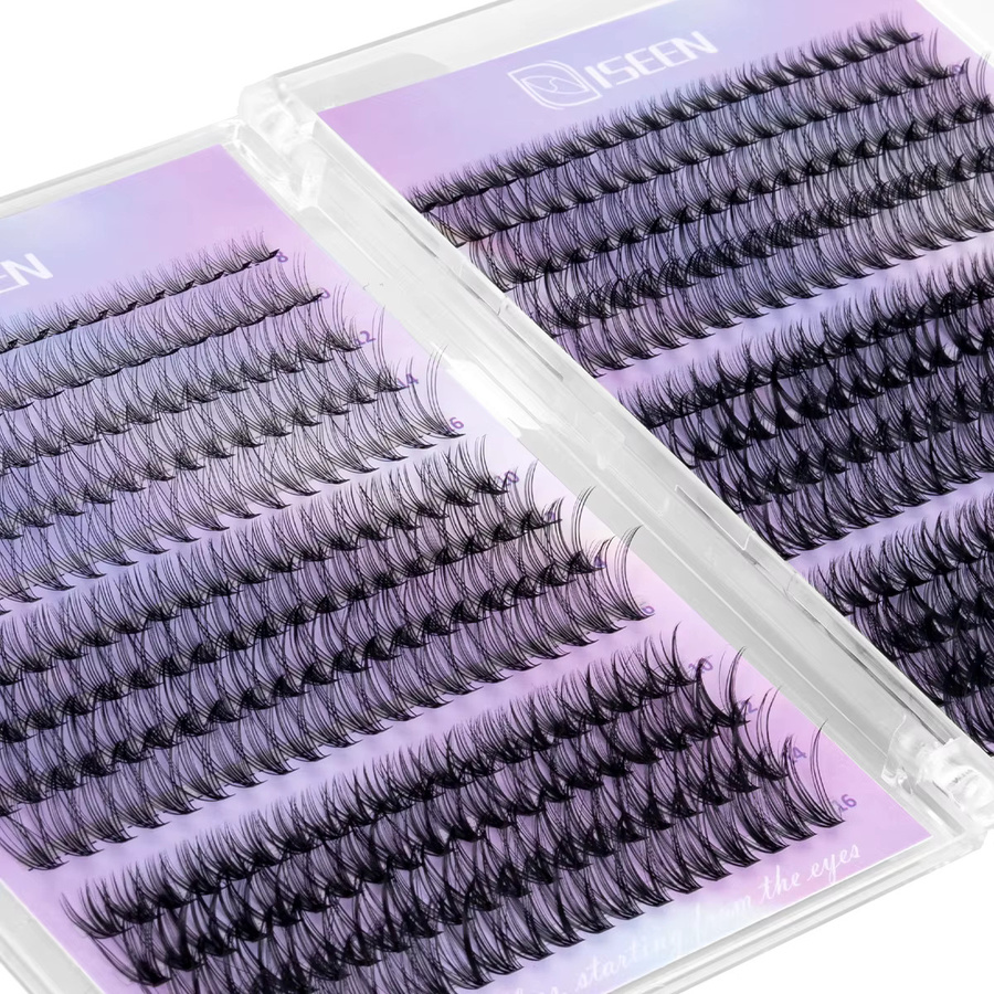 ISEEN Wimpern-Cluster-Set Wispy Lashes, 8-16 mm, C-Curl, Natürlich - Bild 4