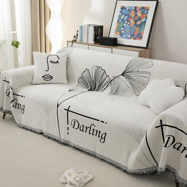 Super Six Kratzfeste Sofadecke aus Chenille mit floralem Muster, Staubdichte Sofaabdeckung für Katzen, B/H: 180 x 130 cm - Bild 1
