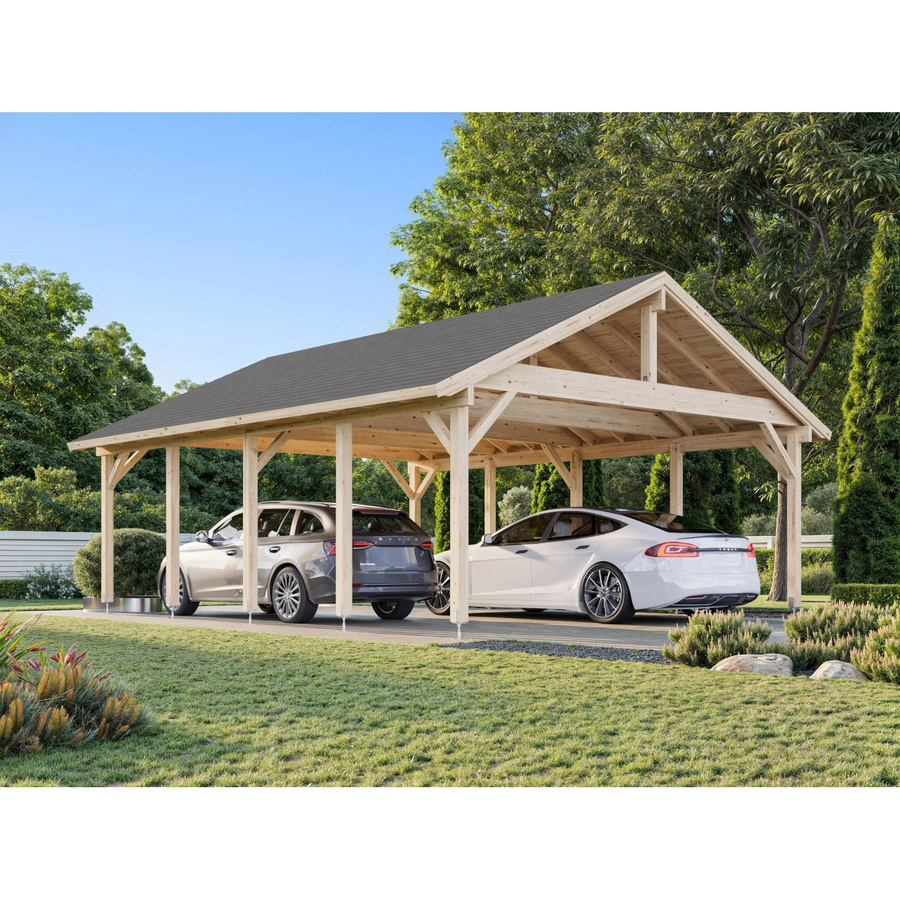 Palmako Carport Robert in Weiß lackiert B: 555 cm, T: 732 cm - Bild 2