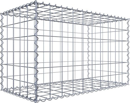Gabiona Gabione aus Stahl in Silberfarben, B/T/H: 100 x 60 x 50 cm - Bild 1