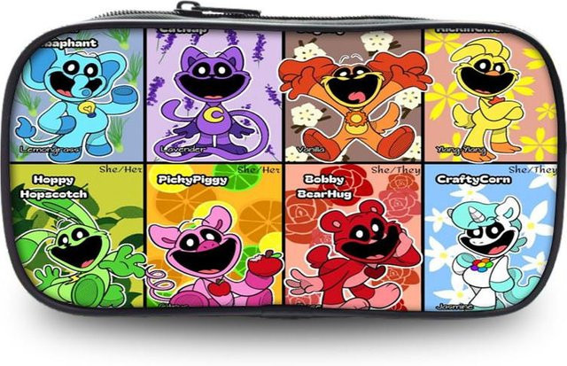 CrimsonCraft Catnap Poppy Playtime Federmäppchen für Schüler in Schwarz und Multicolour - Bild 1
