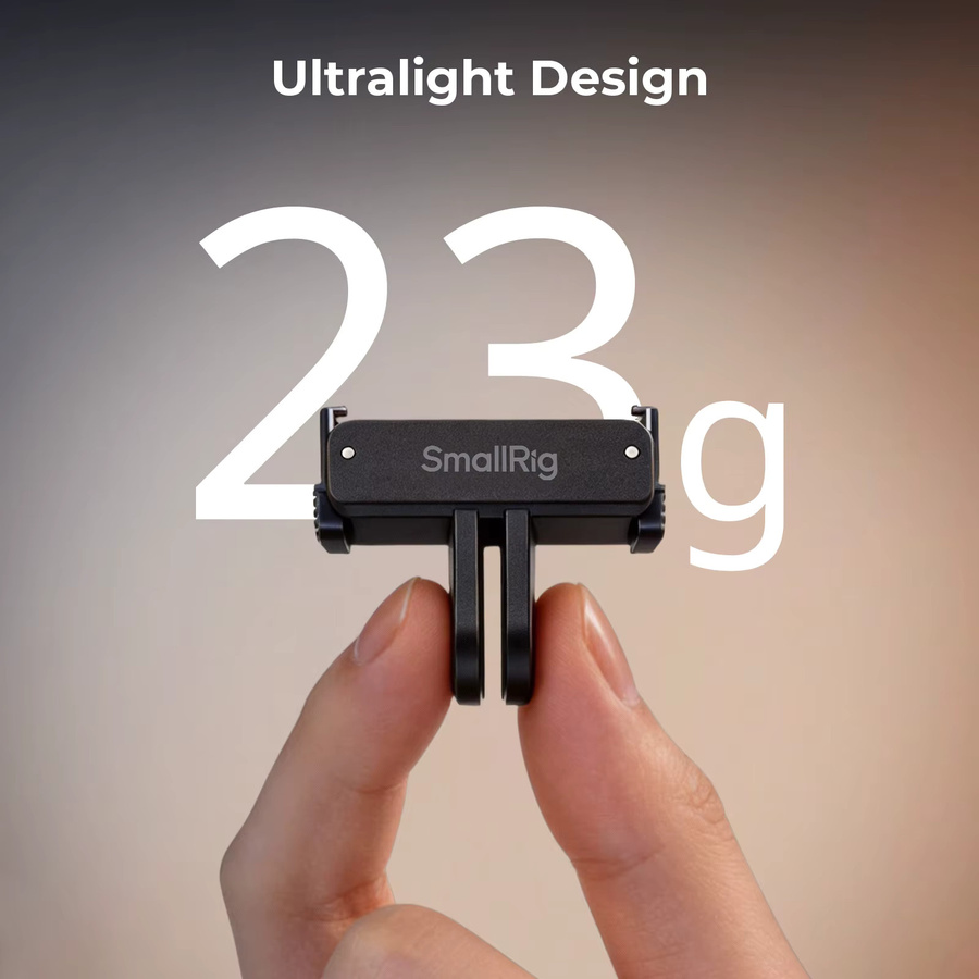 SmallRig Schnellwechsel-Adapter-Stützsatz für DJI Osmo Nano und DJI Osmo Action 6, Schwarz, mit 1/4"-20 Gewindeloch und 2-Zinken-Montage - Bild 4