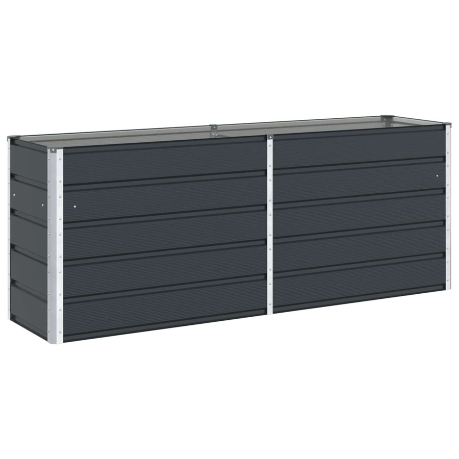 vidaXL Pflanzkübel aus verzinktem Stahl in Anthrazit für Garten und Terrasse, B: 480 cm, T: 50 cm, H: 45 cm - Bild 2