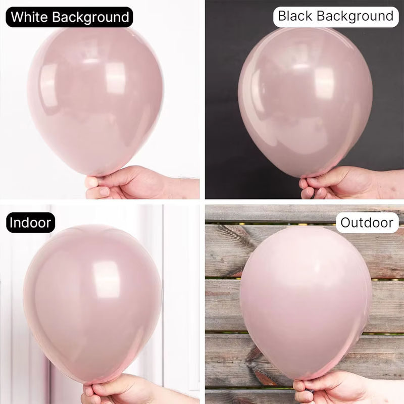 MicroPlush Boho Latexballons in Rosa und Weiß mit Sand-Effekt, Durchmesser: 25,4 cm, ideal für Geburtstag, Hochzeit oder Babyparty - Bild 2