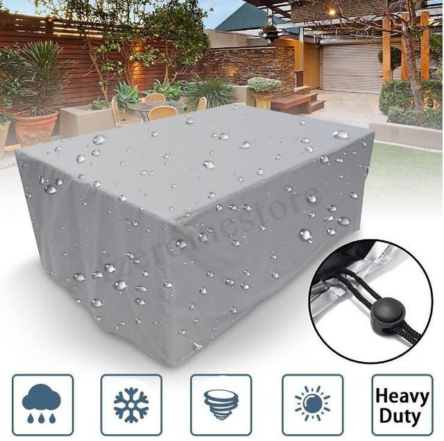 Value Vault Staubschutzhülle für Gartenmöbel aus wasserdichtem 210D Oxford-Gewebe, Farbe: Silber, B/T/H: 150 x 130 x 90 cm - Bild 1