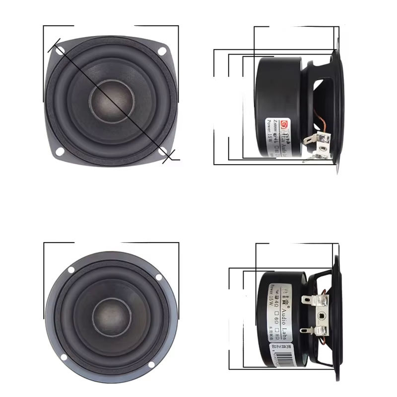 KYYSLB 3 Zoll Full-range-Lautsprecher 5-45W 4-8 Ohm HIFI Lautsprecher in Schwarz - Bild 7
