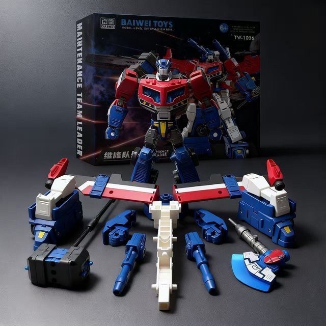 BAIWEI Transformation TW-1036 Animiertes RepairTeam Captain OP Feuerwehrauto, Actionfigur, Modellpuppe, ab 6 Jahren - Bild 1