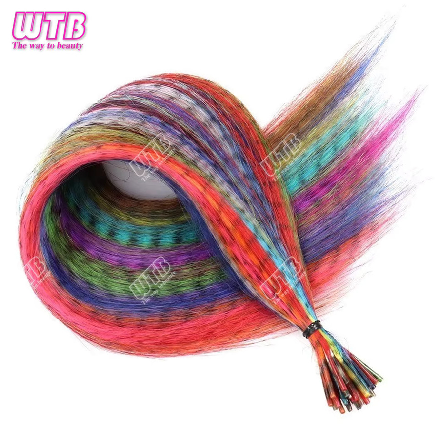 WTB Haar-Feder-Extensions, synthetisch, Zebra, 40,6 cm - Bild 6