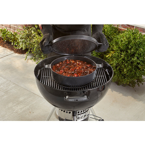 Weber Crafted 2in1 Dutch Oven und Pfanne Gourmet BBQ System aus porzellanemailliertem Gusseisen, schwarz - Bild 4