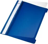 Leitz Schnellhefter Standard mit Abheftvorrichtung aus Kunststoff, A5, Blau, Transparent - Bild 1