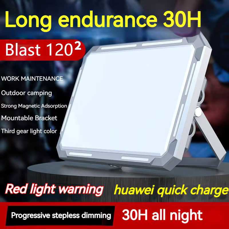 ESMARTER Tragbare LED Camping Zelt Lampe, wiederaufladbarer Suchscheinwerfer für Outdoor und Notbeleuchtung, wasserdicht, Schwarz/Weiß - Bild 6