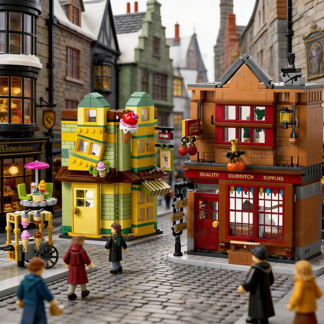 GSF Harry Potter Quidditch-Boutique- und Eisdielengebäude-Bauset, 795 Teile - Bild 1