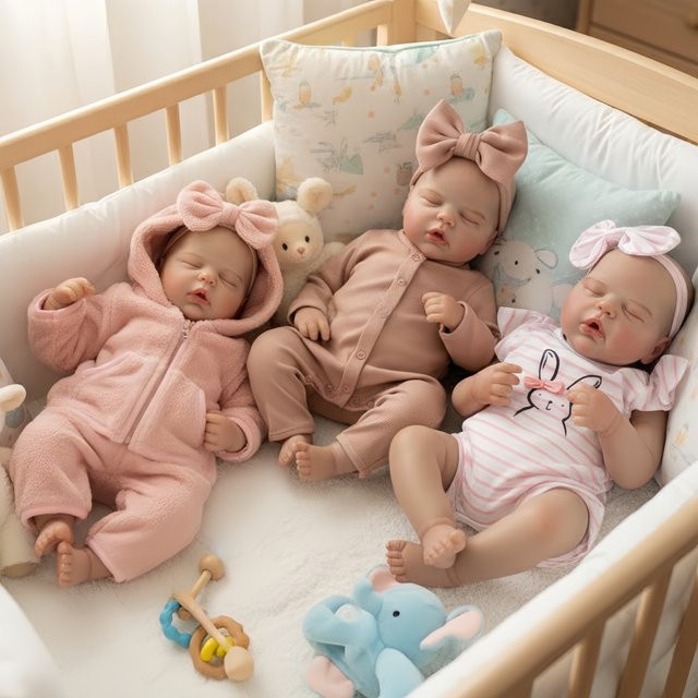 alexis bebe Puppe, hand gefertigt, bemalt, schlafen, lebensechte Neugeborene Baby puppe - Bild 1