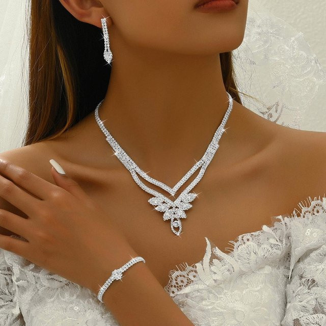 Lucky Star Jewelry Schmuck-Set, Messing, Zirkonia, Damen, Silber - Bild 1