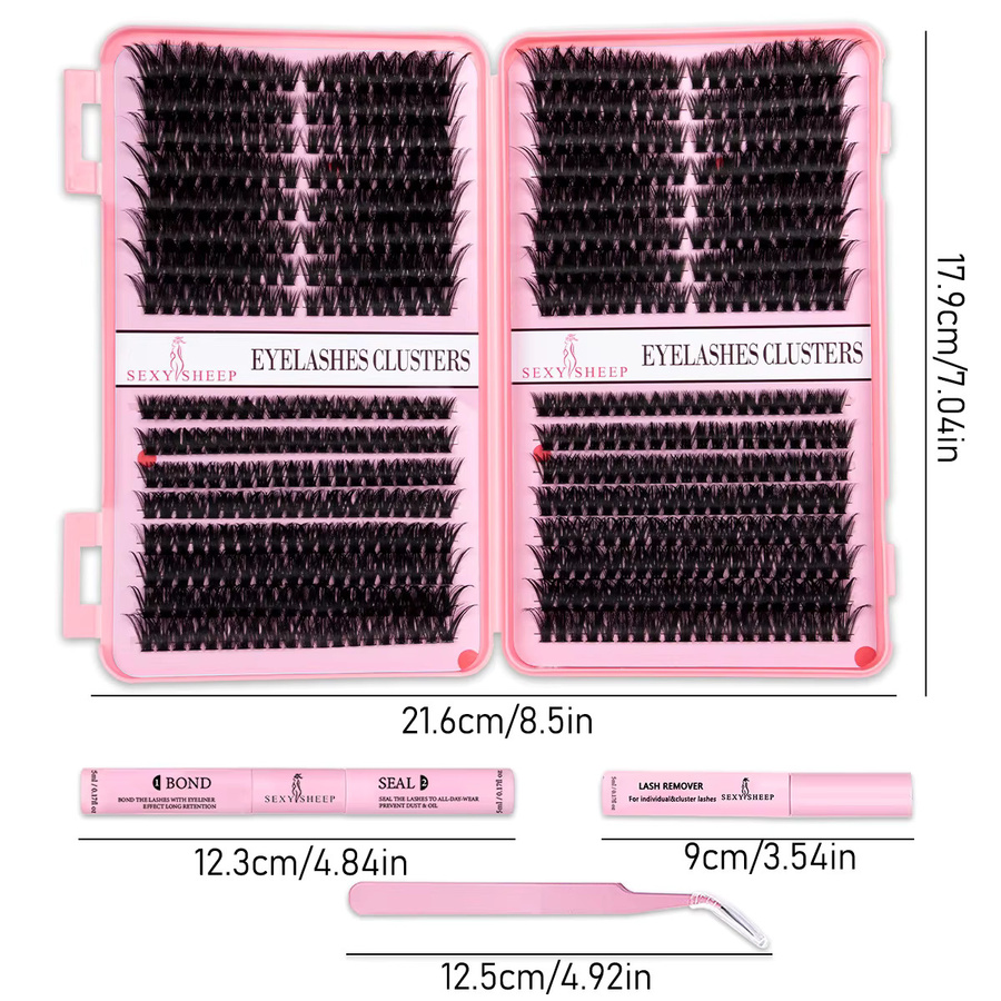 SEXYSHEEP Wimpernverlängerungs-Set, Katzenaugen-Wimpernbüschel, Unisex - Bild 2
