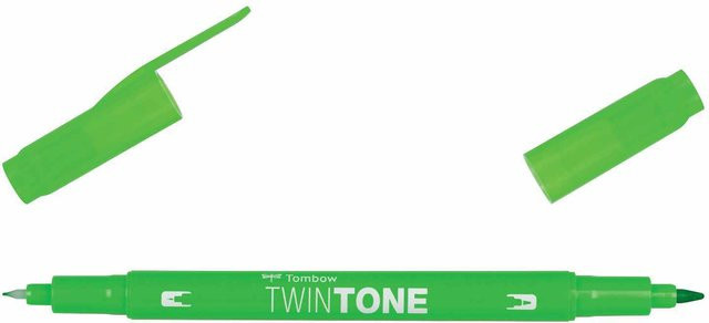 Tombow TwinTone Fasermaler Ink in Yellow Green mit feiner Spitze - Bild 1