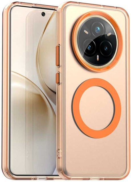 Magnetische transparente Handyhülle für Realme 13, 14 Pro, 14X und 14T mit kabelloser Ladefunktion in Candy-Farben - Bild 1