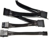 be quiet! SATA-Kabelset mit 3x S-ATA und 1x HDD/FDD in Schwarz, Länge: 70 cm - Bild 1