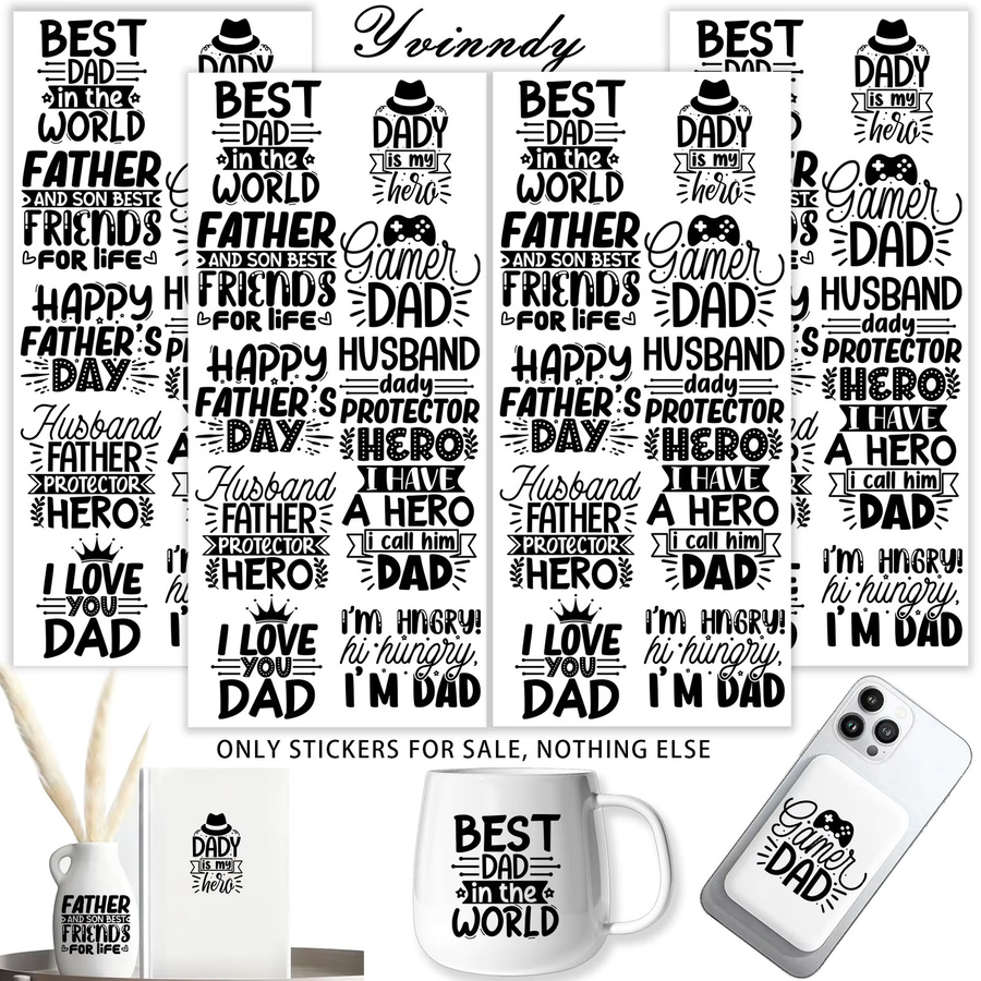 Beste DaD 40 Stück UV DTF DIY Transferaufkleber für Tassen, Computer und Scrapbooks - Bild 2