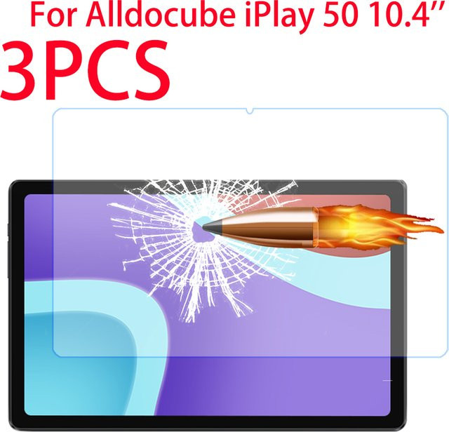 3er-Pack Alldocube IPlay 50 10,4 Zoll Displayschutzfolie aus gehärtetem Glas, transparent - Bild 1
