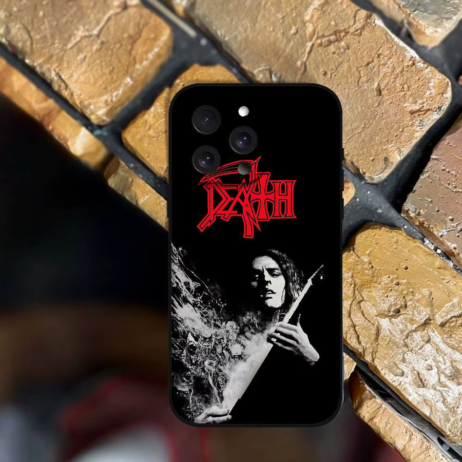 D-Death Band Handyhülle aus mattem Silikon für iPhone Modelle in Schwarz - Bild 2