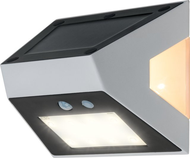 LIVARNO LED-Solar-Wandleuchte in Weiß mit Bewegungsmelder und Dämmerungssensor für den Garten - Bild 1