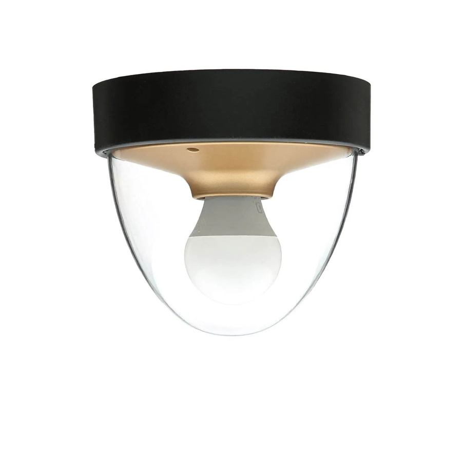 Licht-Erlebnisse Deckenlampe für das Badezimmer, rund, Schwarz-Gold, Durchmesser: 18 cm, IP44, E27 - Bild 2