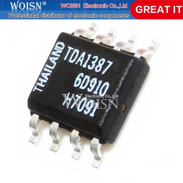 10 Stück Chipsatz TDA1387T in Schwarz, SOP-8 Gehäuse - Bild 1