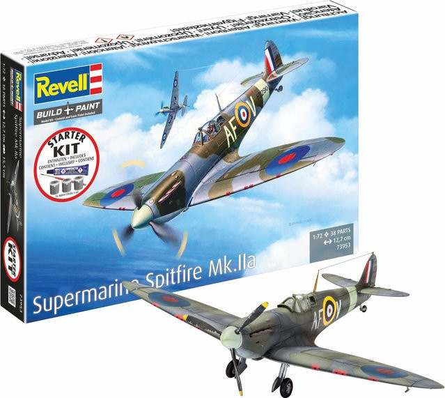 Revell Spitfire Mk.IIa Starter Kit Flugzeug 1:72 ab 10 Jahren - Bild 1