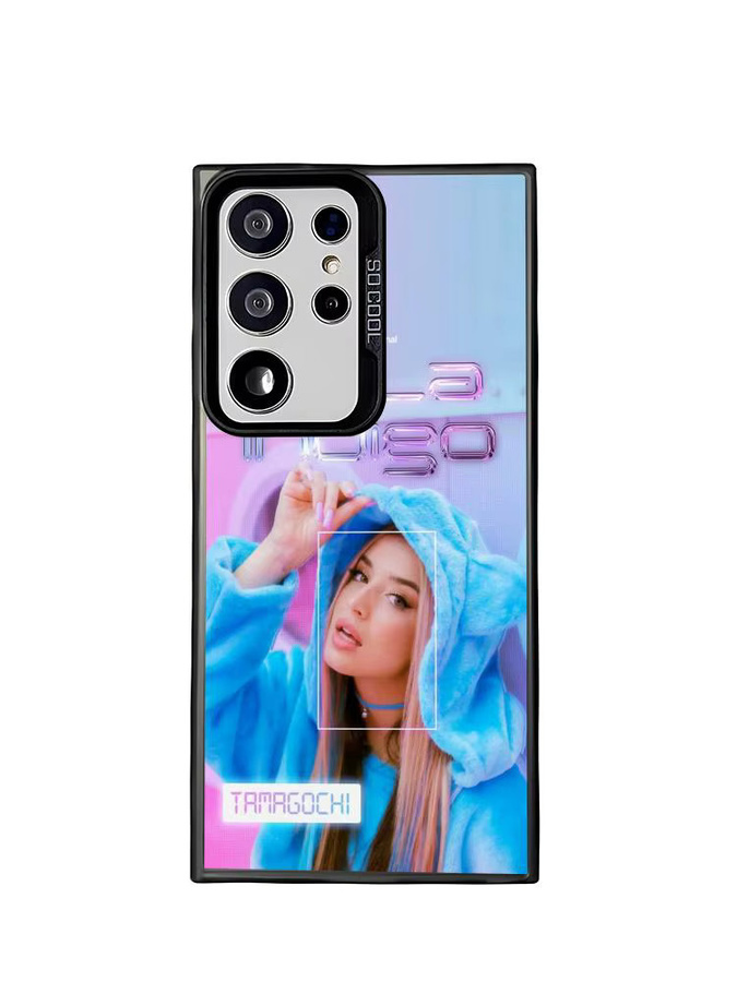 Sänger L-Lola Indigo Handyhülle aus Silikon für Samsung Galaxy S25 Edge S24 S23 S22 S21 S20 Ultra in Blau und Silber - Bild 5