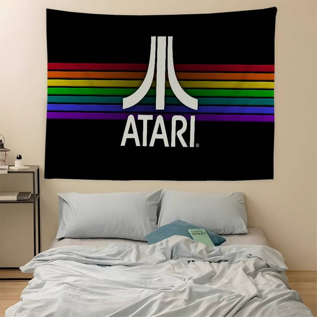 Potdemiel Atari Wandteppich mit geometrischem Retro-Design in Multicolour - Bild 1