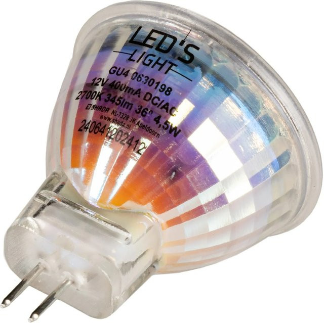 LEDsight LED Spot MR11 Leuchtmittel, Warmweiß 2700 K, 4,5 W, GU4, dimmbar, Transparent - Bild 1