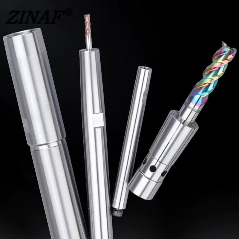 ZINAF Pull-Typ-Fräser-Verlängerungsstangen für die hochpräzise CNC-Tieflochverarbeitung, Farbe: Silber, Durchmesser: C8, C10, C12, C16, DC04, DC06, DC08 - Bild 2