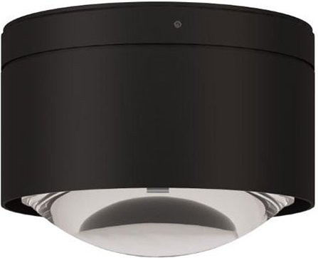 Top Light Puk! 120 One Avantgarde LED-Deckenleuchte in Schwarz Matt mit klarem Glas und warmweißem Licht (2700K) - Bild 1