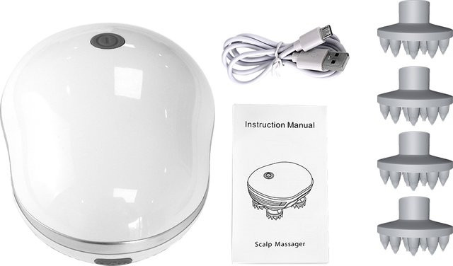 Raiuleko Elektrisches Kopfhaut-Massagegerät, Weiß, Unisex - Bild 1