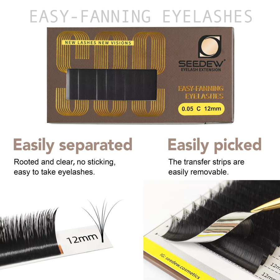 SEEDEW Fox Series Camellia Lashes Wimpernverlängerungen, Natürlich - Bild 4